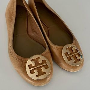 Tory Burch Reva Tan Flats